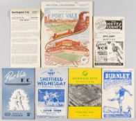 Football programme selection from 1950s, good selection of clubs with Lincoln City, 1954-55 (8),