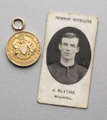 1907-08 Western Football League Division One Section B winner's medal awarded to J Blythe of