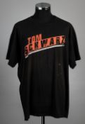 Tom Schwarz black pre-fight worn t-shirt v Tyson Fury, held at MGM Grand Garden Arena, Nevada,