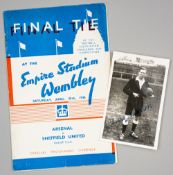 F.A. Cup Final programme Arsenal v Sheffield United, played at Wembley Stadium, 25th April 1936,