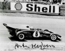 Collection of 13 F1 Legends and former F1 drivers hand signed 8 by 10in. photographs, including René