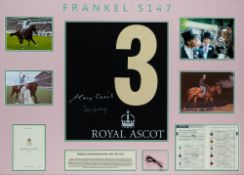 Frankel's No.3 number half-cloth from the 2012 Queen Anne Stakes at Royal Ascot the race where