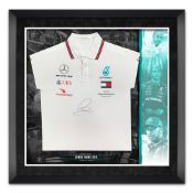 Formula 1 Lewis Hamilton seven times World Champion signed & framed Mercedes AMG Petronas shirt, set