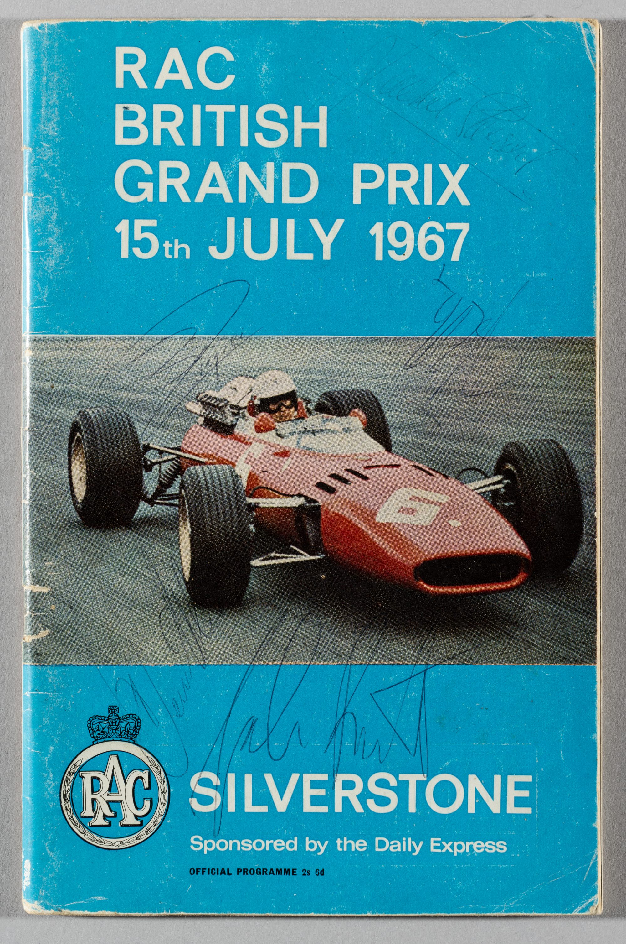 Signed RAC British Grand Prix programme, held at Silverstone, 15th July 1967, 82-page programme,