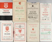 Wales v Northern Ireland programmes, 1937-84, includes 17th March 1937 at Wrexham; 10th March 1948