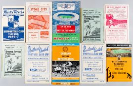Mixed selection of football programmes, all variously autographed, 1950-70s, including Arsenal v