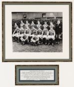 Signed Ireland Rugby Union XV 1966-67 b&w photograph taken prior to the fixture v England at