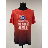 B2022 All Star Games Signed Red Table Tennis T-Shirt - HRVY