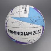 B2022 Semi-Final Netball - Australia v England. Signed by winning Australian team and coach.