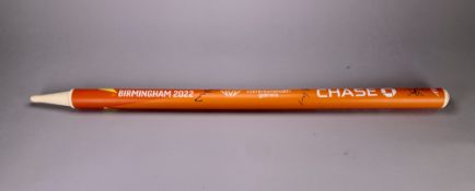 B2022 Individual Tournament Cricket T20 Stump. Signed by Gold ,Silver, Bronze Team Captains