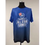 B2022 All Star Games Signed Blue Team T-Shirt - Ovie Soko