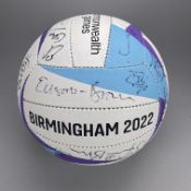 B2022 Semi-Final Netball - Australia v England. Signed by both teams and coaches.