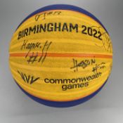 B2022 Men's Gold Medal Match Basketball 3x3 - Australia vs England. Signed by winning England team a