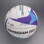 B2022 Gold Medal Match Netball - Australia v Jamaica. Signed by both teams and coaches.