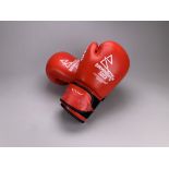 B2022 Men's Bantamweight Gold Medal Bout Signed Boxing Glove Left - Dylan James Eagleson (Gold)