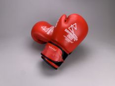B2022 Men's Bantamweight Gold Medal Bout Signed Boxing Glove Left - Dylan James Eagleson (Gold)