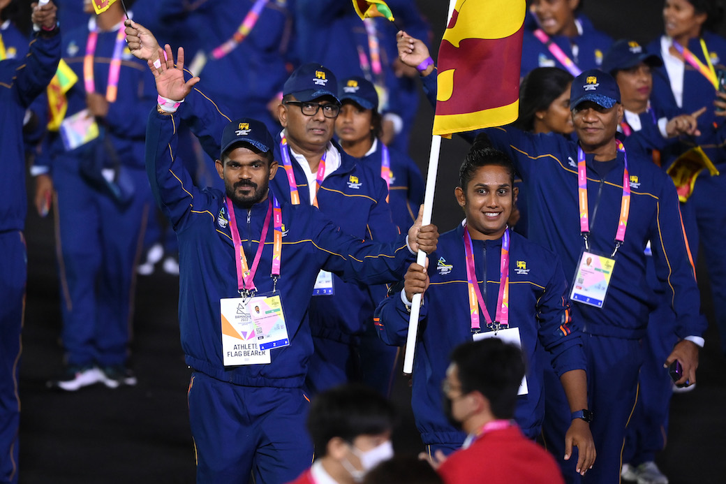 B2022 Parade Flag from Opening and Closing Ceremonies - Sri Lanka - Image 2 of 2