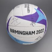 B2022 Semi-Final Netball - Jamaica v New Zealand. Signed by New Zealand team and coach.