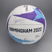 B2022 Semi-Final Netball - Australia v England. Signed by English team and coach.