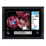 CWG Birmingham 2022 - Mounted Replica Ticket Piece 16x12" Weightlifting