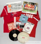 World Cup mixed box selection, covers 1966 to 1970, includes various booklets, menus, t-shirts,