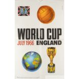 England World Cup 1966 original poster by Carvosso, produced by McCorquodales & Co. London,  carries