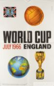 England World Cup 1966 original poster by Carvosso, produced by McCorquodales & Co. London,  carries