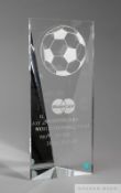 Ex-Pelé Collection: MasterCard World Football Team of the 20th Century trophy presented to Pelé,