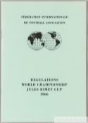 World Cup 1966 England copy of regulations for World Championship Jules Rimet Cup 1966, issued by