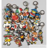 A full set of 16 keyrings featuring the participating countries at the 1966 World Cup, all with
