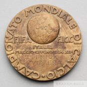 1934 Italy World Cup Participation medal awarded Swiss Player Ernst Frick