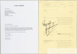 Gary Lineker signed script for the BBC coverage of the 2010 World Cup Final Spain v The