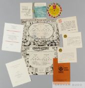 A collection of World Cup ephemera, comprising: 1950; two small souvenir booklets