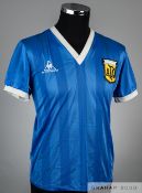 Nestor Clausen blue Argentina 1986 World Cup No.8 jersey from the infamous 'Hand of God' quarter-