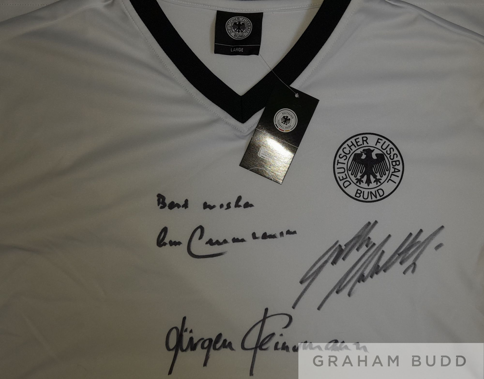 West Germany 1970 official German FA merchandise brand new shirt with tags still attached signed - Image 2 of 2