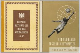 World Cup 1954 Switzerland two cigarette albums, both complete with cards