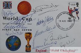 England 1966 World Cup Winners Signed highly collectable Rembrandt FDC with the 4d England Winners
