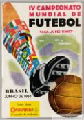 World Cup Brazil 1950 programme for match Brazil v Sweden, played in Maracana Stadium on 9th July