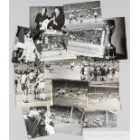 14 original b&w press photographs from the 1966 World Cup, mostly issued by P.A., including shots of