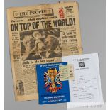 World Cup 1966 England v Germany programme, played at Wembley 30th July 1966, sold with rare press