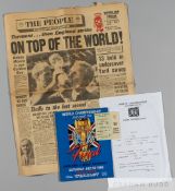 World Cup 1966 England v Germany programme, played at Wembley 30th July 1966, sold with rare press