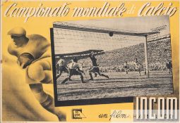 Rare Italian poster for a film of the 1950 World Cup in Brazil