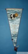 Chile 1962 FIFA World Cup official pennant triangular, material form and printed CAMPEONATO