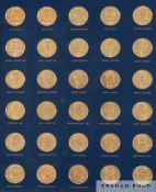 World Cup Mexico 1970 collection in presentation folder hard-backed, set of Franklin Mint limited