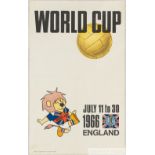 Official poster of the 1966 World Cup, designed by Carvosso, printed by McCorquodale & Co Ltd,