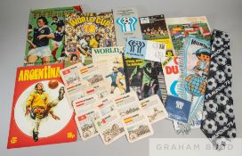 World Cup Argentina 1978 selection,  includes large pennant Argentina Mundial 1978, official