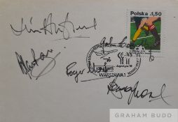 Postcard size piece of card from part of the World Cup Masterfile collection to represent