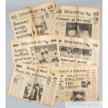 14 original newspaper extracts all featuring coverage of the1966 World Cup, seven covering the