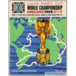 England World Cup 1966 brochure signed by players from France, Portugal, Russia and Uruguay,