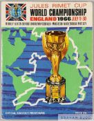 England World Cup 1966 brochure signed by players from France, Portugal, Russia and Uruguay,